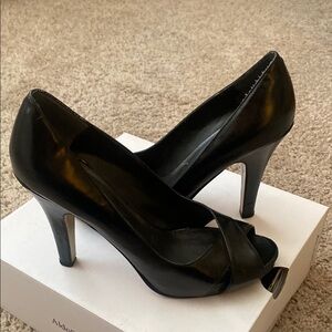 Nine West  Black Peep-Toe Heels
